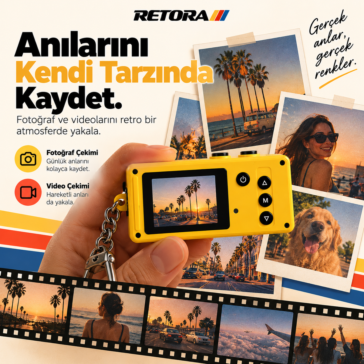 RETORA 1984 Mini Anahtarlık Kamera