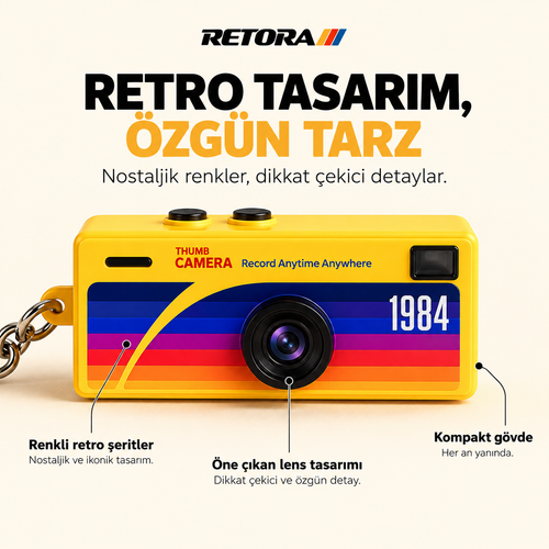 RETORA 1984 Mini Anahtarlık Kamera