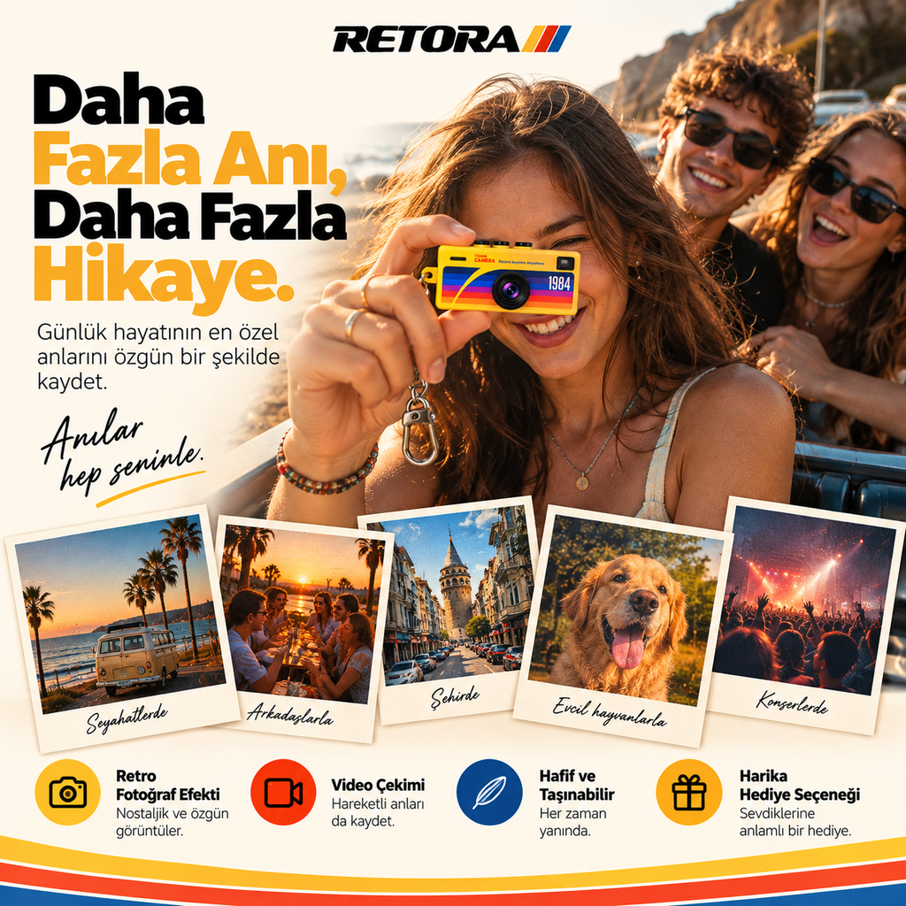 RETORA 1984 Mini Anahtarlık Kamera